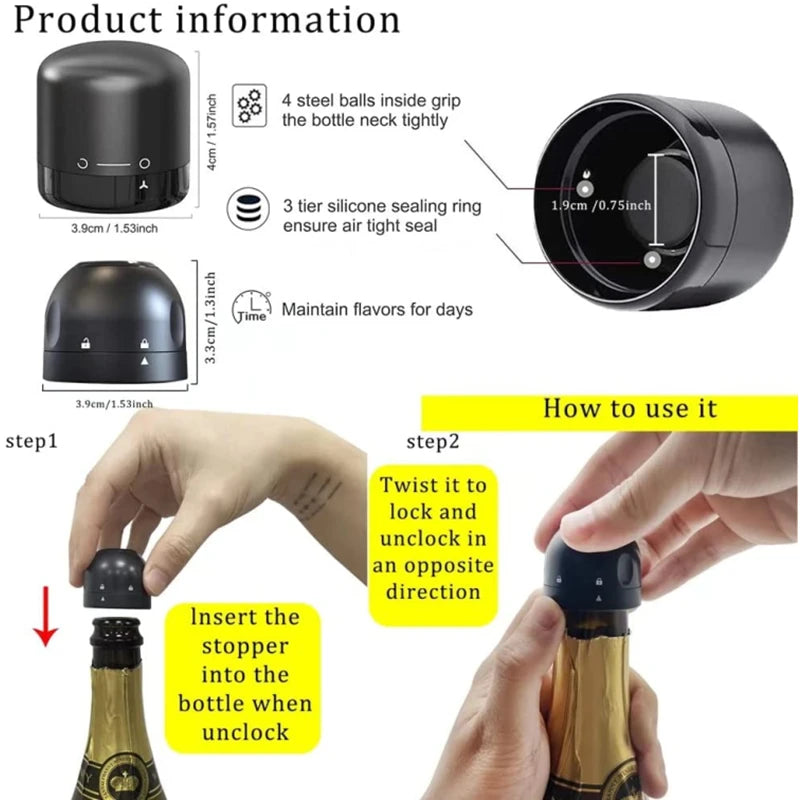 Vacuum Bottle Cap Stopper Wine/Champagne