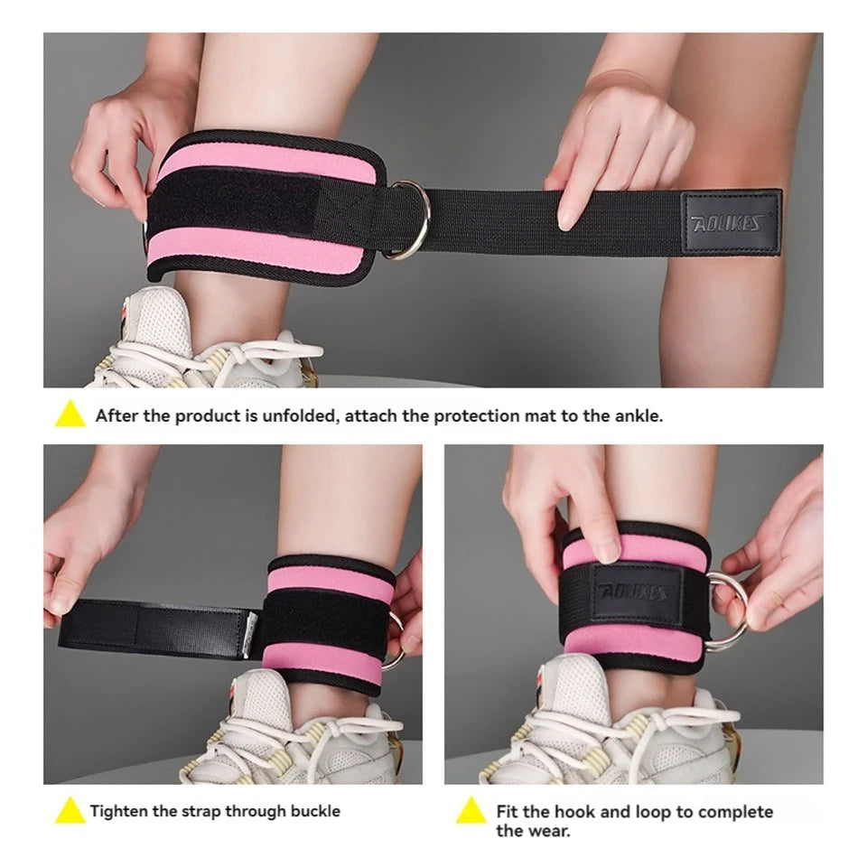 Adjustable Padded Ankle for Cable Machine, Ideal for Glutes Exercises