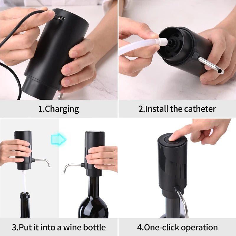 Rechargeable Electric Wine Aerator Dispenser